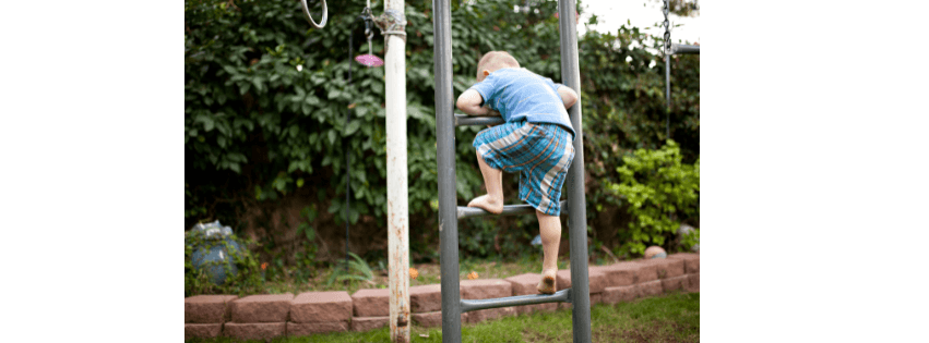 child playing outside