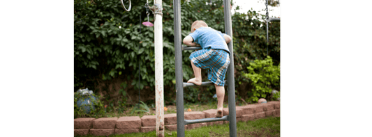 child playing outside