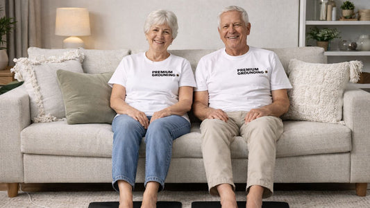 elderly people using grounding mats